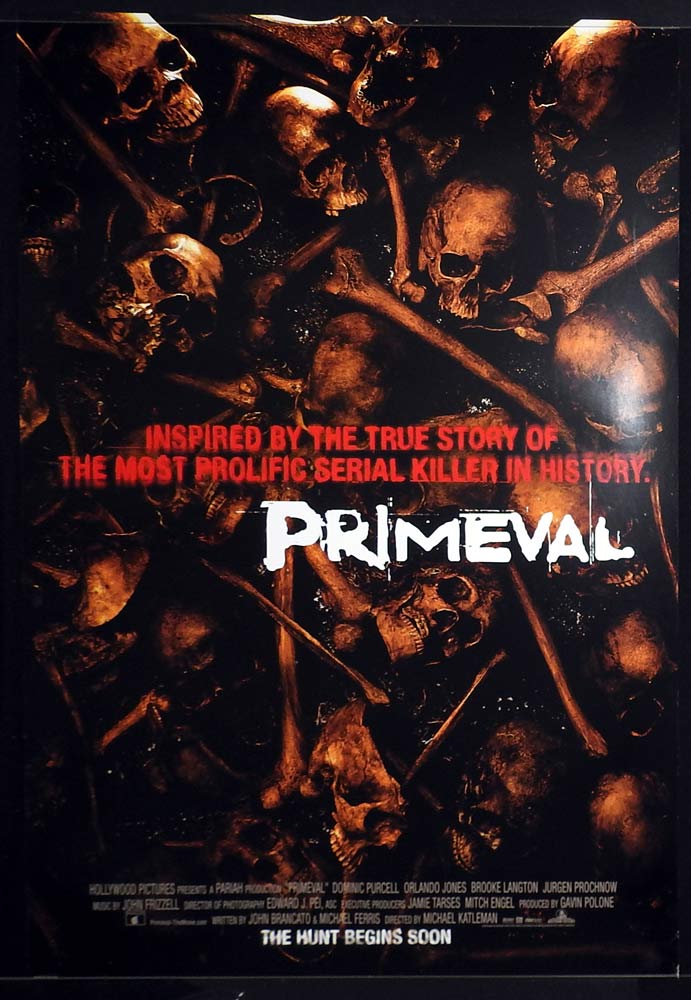 PRIMEVAL Original US One Sheet Movie poster Dominic Purcell Orlando Jones Horror