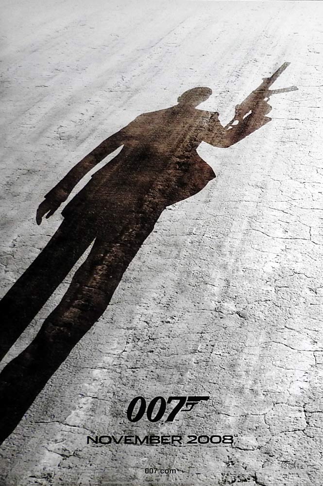 QUANTUM OF SOLACE Original US INT One Sheet Movie Poster Daniel Craig James Bond Shadow