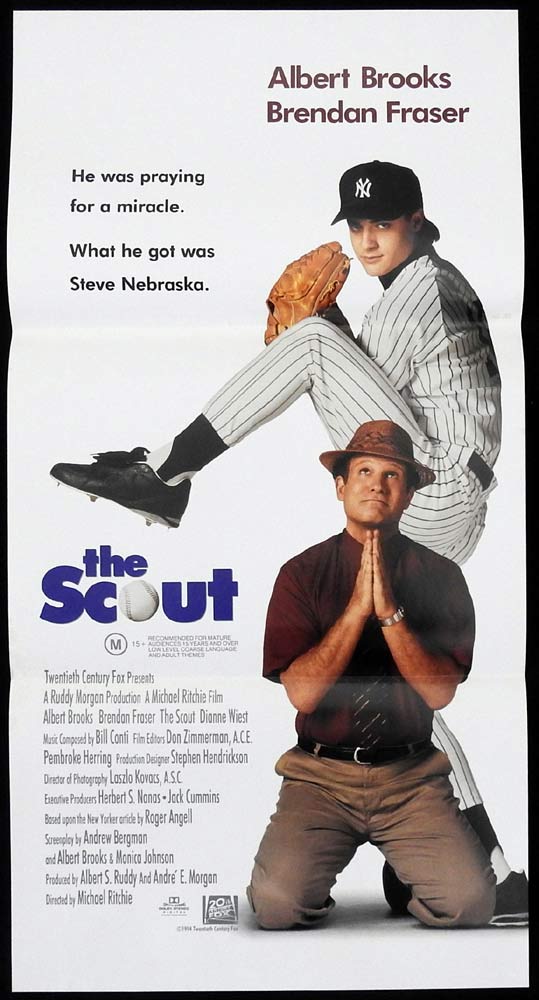 THE SCOUT Original daybill Movie Poster Albert Brooks Brendan Fraser Dianne Wiest