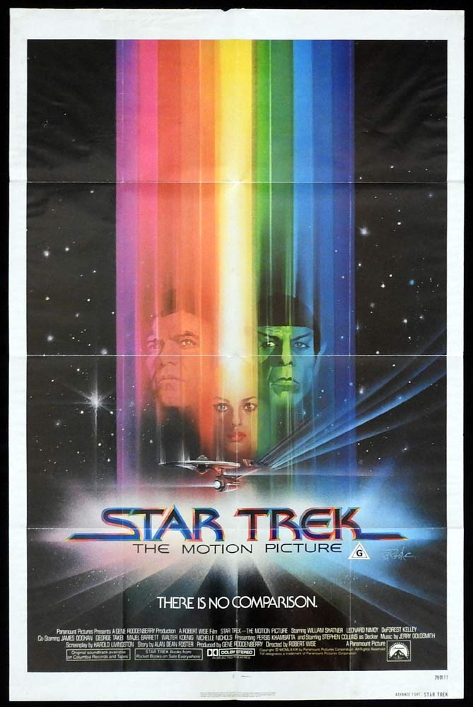 STAR TREK Original US One Sheet Movie poster William Shatner Leonard Nimoy Sci Fi