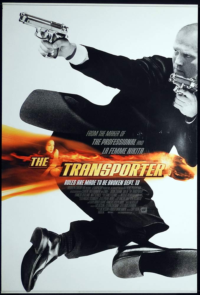THE TRANSPORTER Original US One Sheet Movie poster Jason Statham Shu Qi