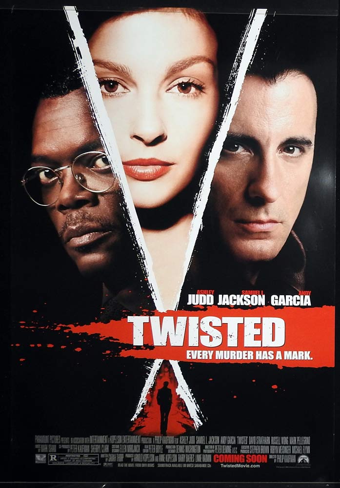TWISTED Original US One Sheet Movie poster Ashley Judd Samuel L. Jackson Andy García