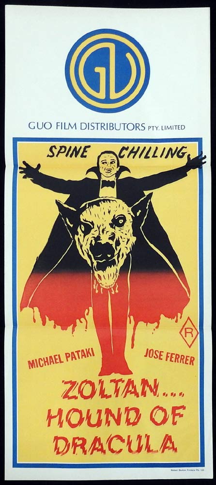 ZOLTAN HOUND OF DRACULA aka DRACULA’S DOG Original 80sr Daybill Movie Poster Horror
