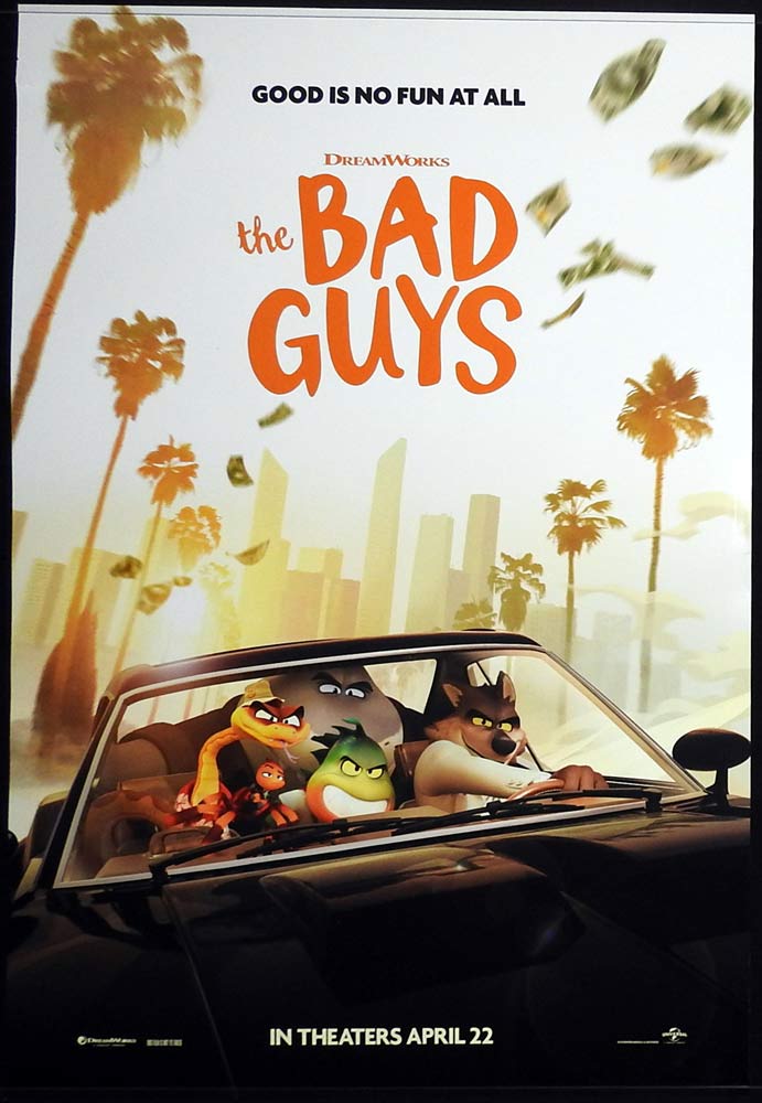 THE BAD GUYS Original US ADV One Sheet Movie poster Sam Rockwell Marc Maron