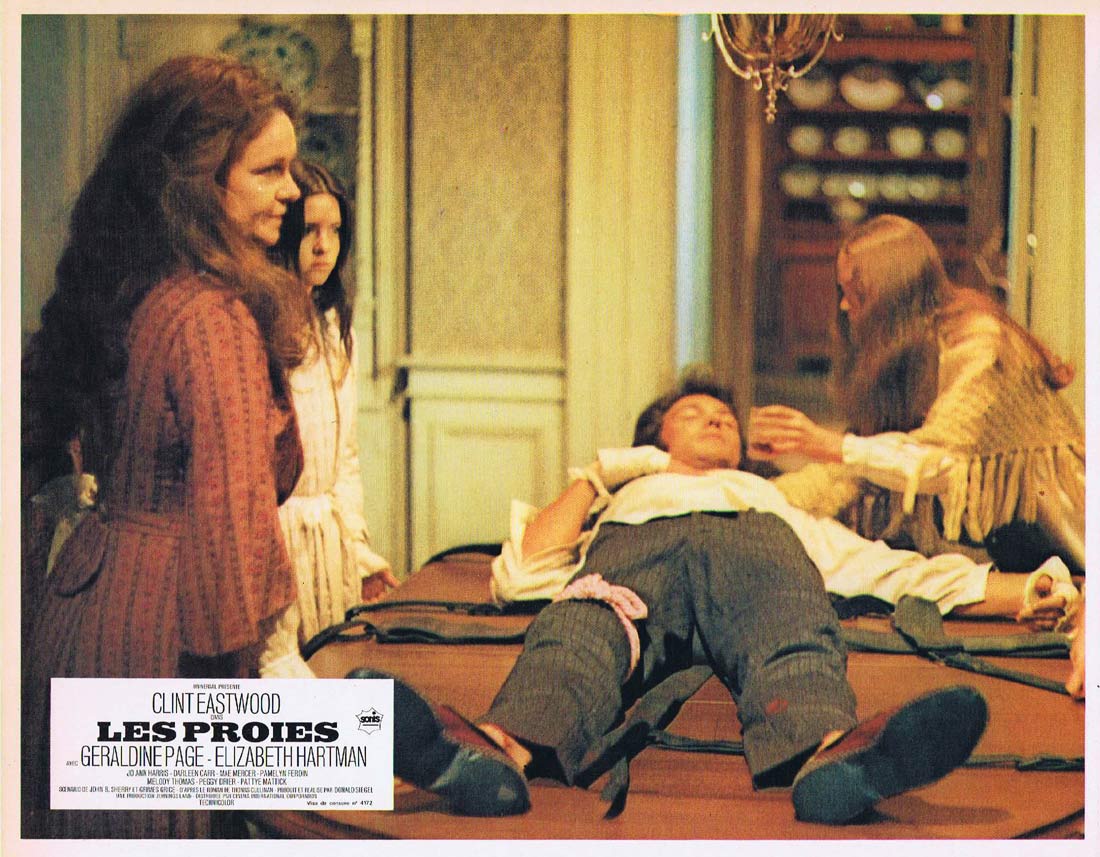 THE BEGUILED Original French Lobby Card 2 Clint Eastwood Geraldine Page Don Siegel