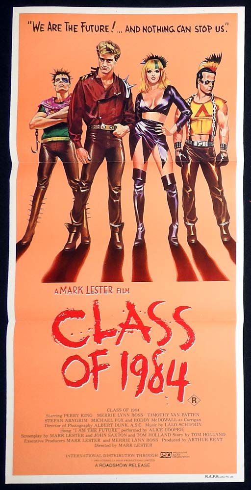 CLASS OF 1984 Original Daybill Movie poster Perry King Merrie Lynn Ross