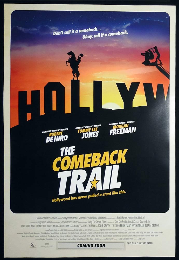 THE COMEBACK TRAIL Original US One Sheet Movie poster Robert De Niro Tommy Lee Jones Morgan Freeman
