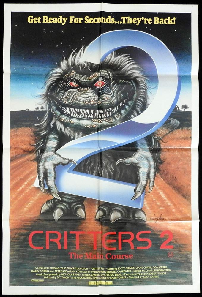CRITTERS 2 Original One Sheet Movie poster Scott Grimes Liane Curtis Horror