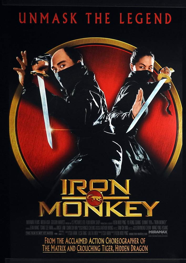 IRON MONKEY One Sheet Movie poster Donnie Yen Yu Rongguang Jean Wang