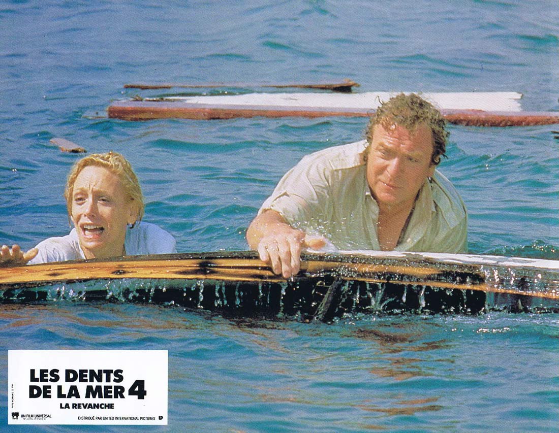 JAWS THE REVENGE Original French Lobby Card 2 Lorraine Gary Lance Guest Michael Caine
