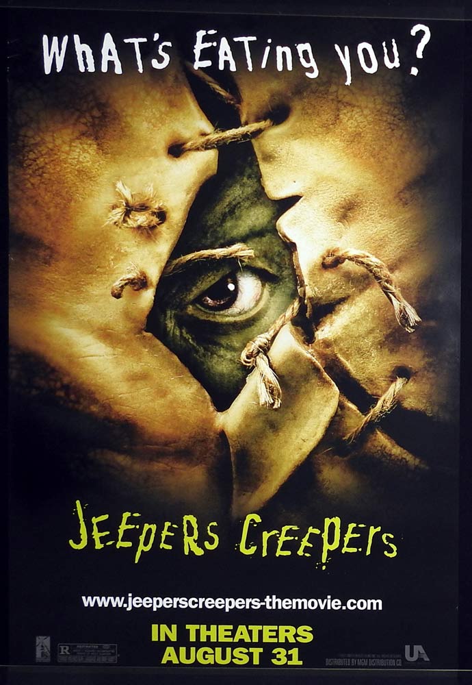 JEEPERS CREEPERS Original ADV One Sheet Movie poster Gina Philips Justin Long