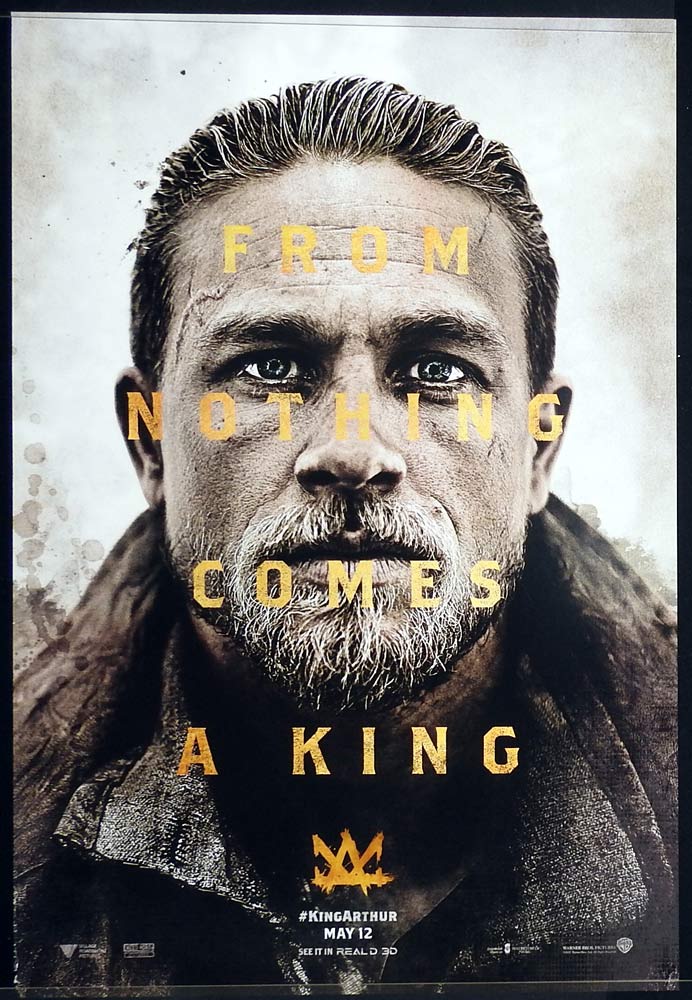KING ARTHUR LEGEND OF THE SWORD Original US One Sheet Movie poster Charlie Hunnam Jude Law Eric Bana