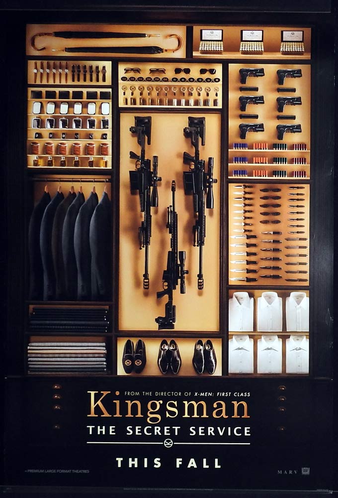 KINGSMAN THE SECRET SERVICE Original US One Sheet Movie poster Colin Firth Samuel L. Jackson