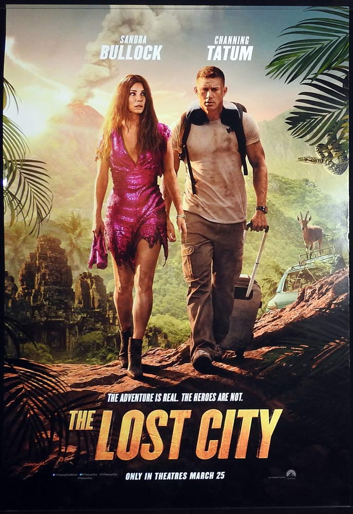 THE LOST CITY Original US ADV One Sheet Movie poster Sandra Bullock Channing Tatum Daniel Radcliffe