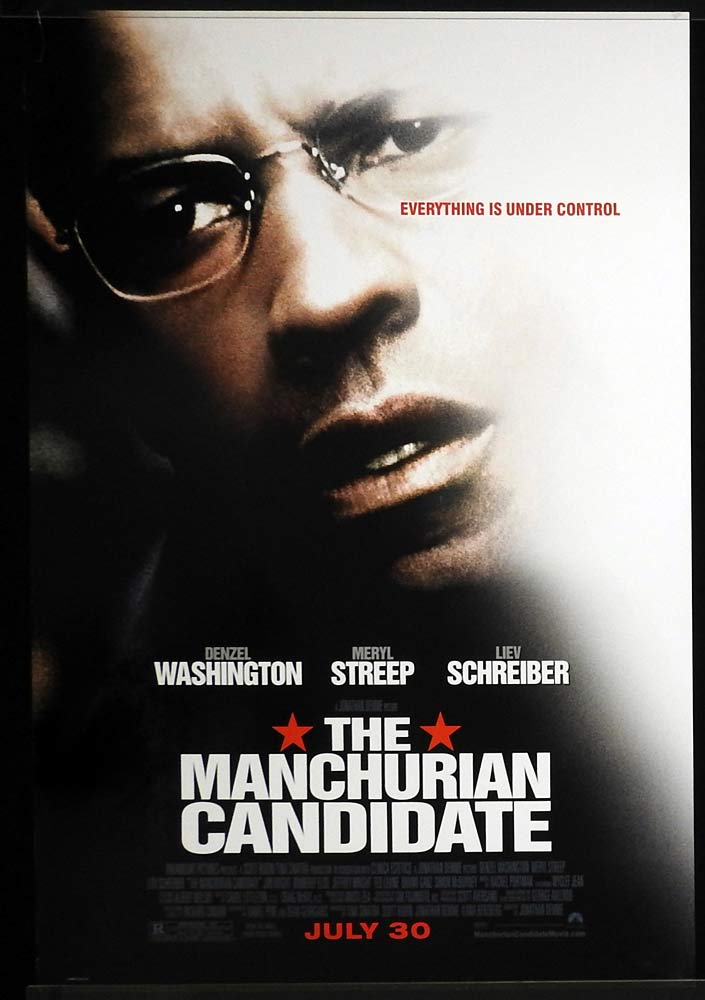 THE MANCHURIAN CANDIDATE Original One Sheet Movie poster Denzel Washington Meryl Streep Liev Schreiber