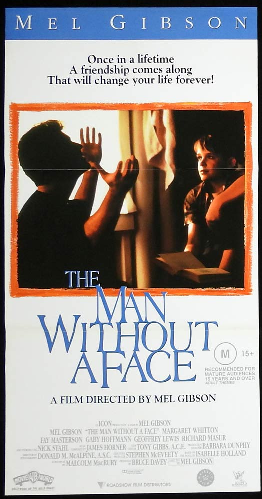 THE MAN WITHOUT A FACE Original Daybill Movie Poster Mel Gibson Margaret Whitton