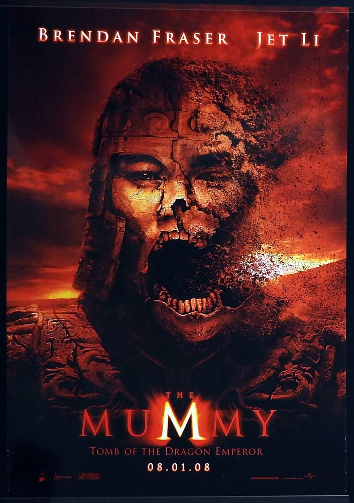 THE MUMMY Tomb of the Dragon Emperor Original ADV One Sheet Movie Poster Brendan Fraser