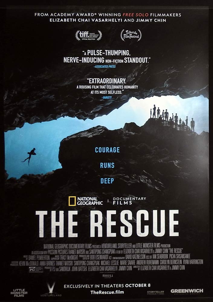 THE RESCUE Original US One Sheet Movie poster Thai Underwater Cave Rescue