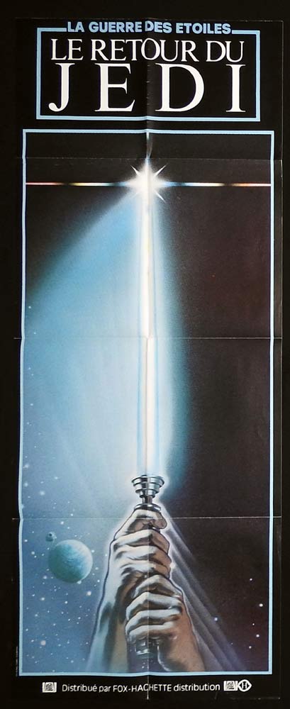 RETURN OF THE JEDI Original French Door Panel Movie Poster Star Wars Tim Reamer Art