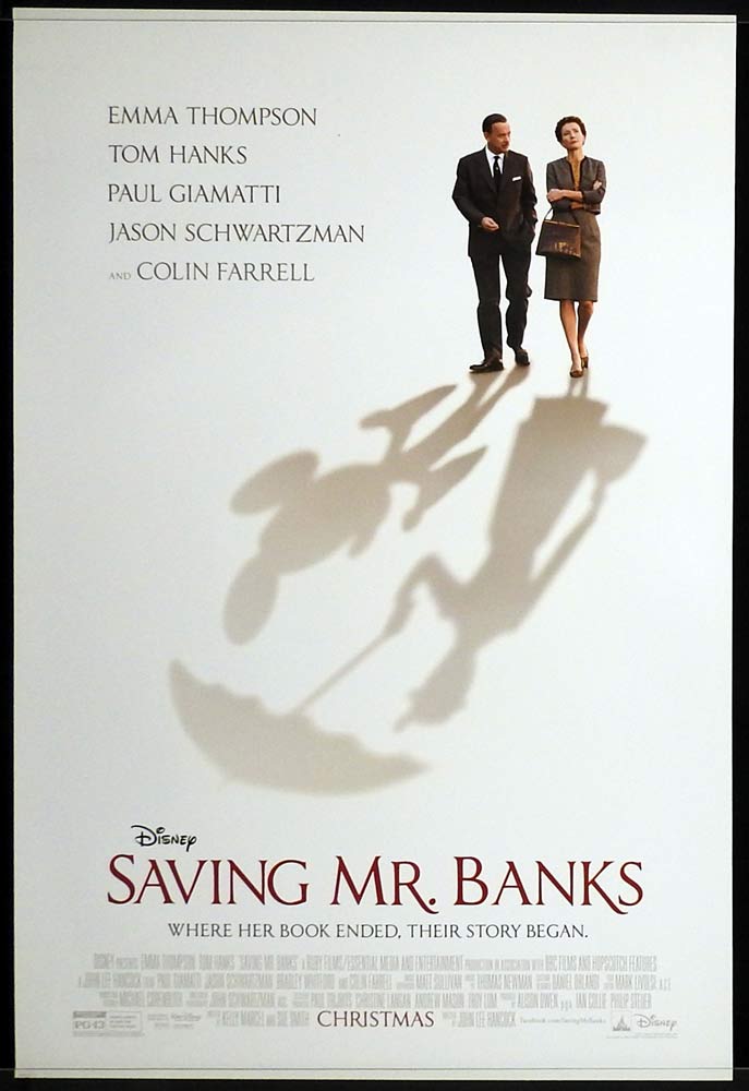 SAVING MR BANKS Original One Sheet Movie Poster Emma Thompson Tom Hanks
