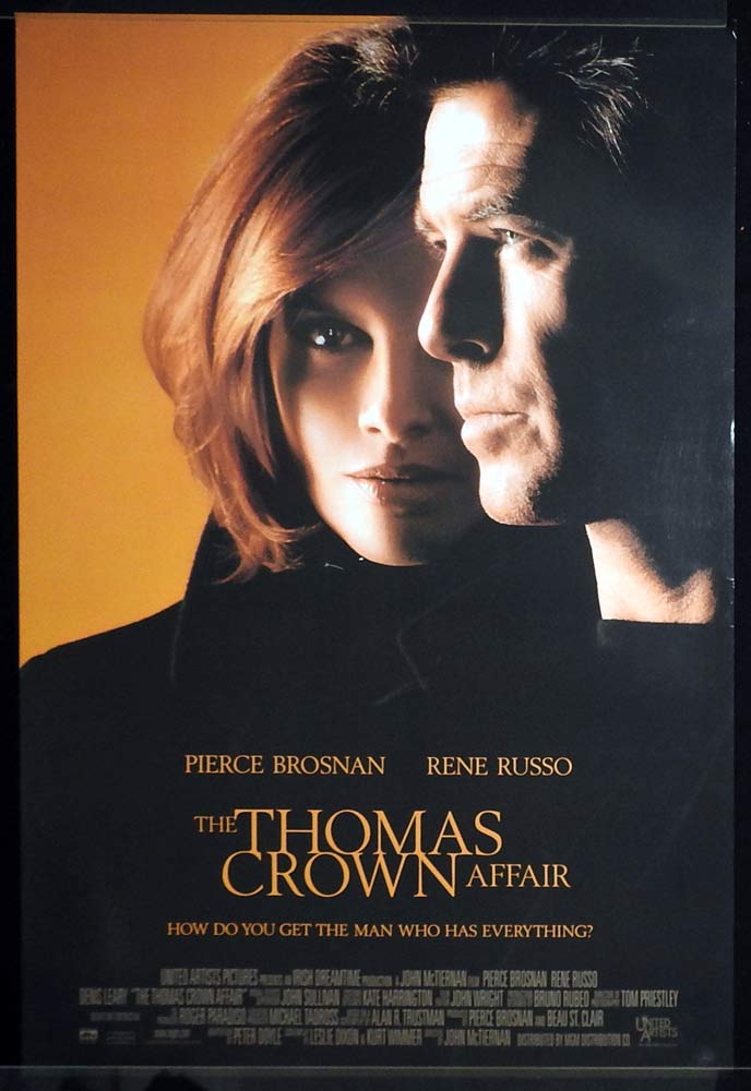 THE THOMAS CROWN AFFAIR Original ADV US One Sheet Movie poster Pierce Brosnan Rene Russo