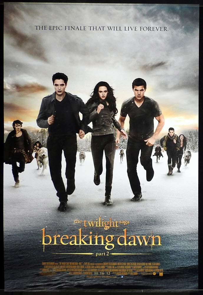 TWILIGHT BREAKING DAWN PART 2 Original US One Sheet Movie Poster Kristen Stewart