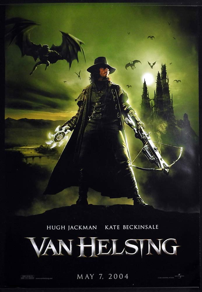 VAN HELSING Original US One Sheet Movie poster Hugh Jackman Kate Beckinsale