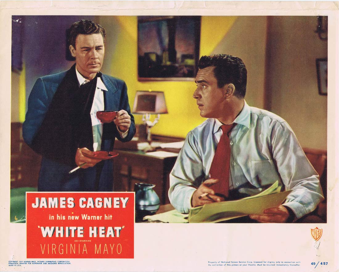 WHITE HEAT Original Lobby card 6 James Cagney Virginia Mayo Film Noir