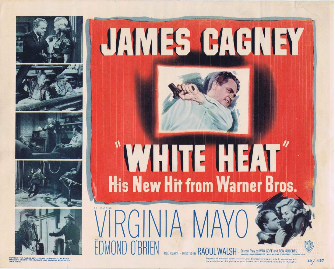 WHITE HEAT Original Title Lobby card James Cagney Virginia Mayo Film Noir