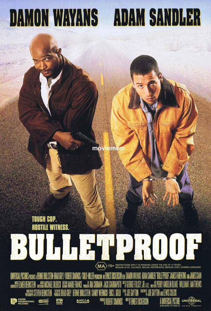 BULLETPROOF Original Daybill Movie Poster Damon Wayans Adam Sandler RARE