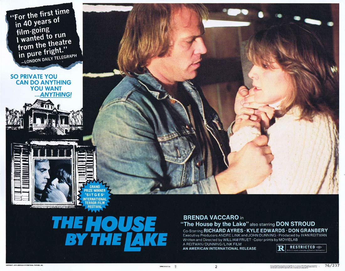 THE HOUSE BY THE LAKE aka DEATH WEEKEND Original US Lobby Card 2 Brenda Vaccaro Horror