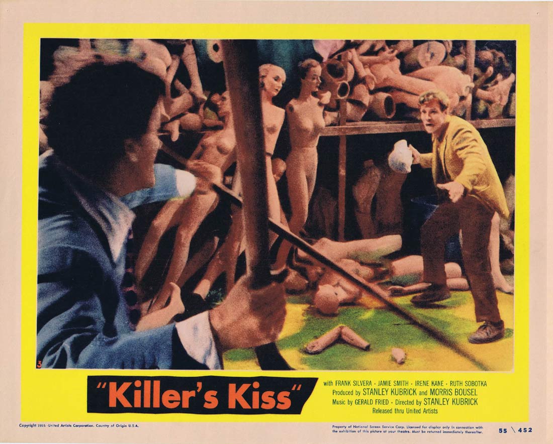 KILLER’S KISS Original US Lobby Card 3 Frank Silvera Stanley Kubrick Film Noir Classic