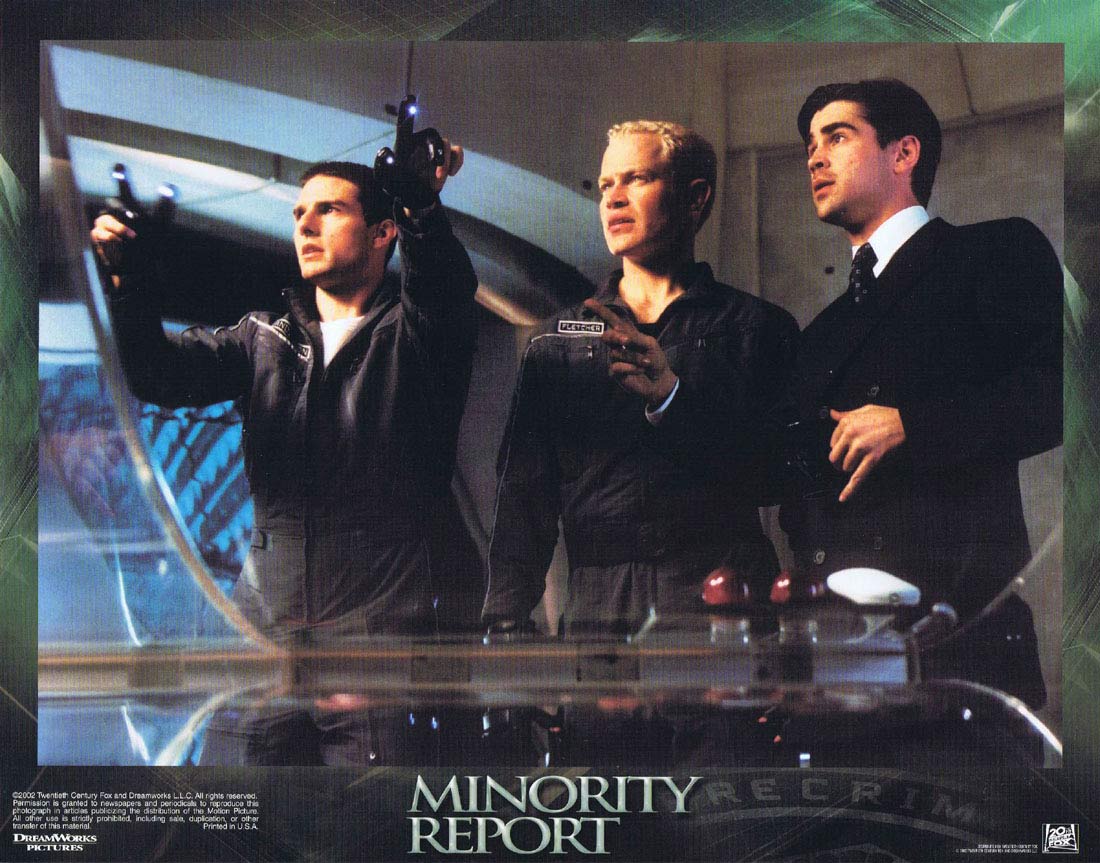 MINORITY REPORT Original US Lobby Card 6 Tom Cruise Colin Farrell