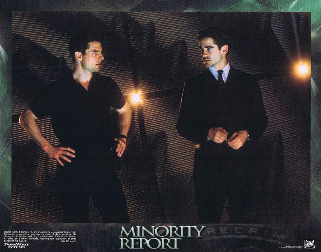 MINORITY REPORT Original US Lobby Card 8 Tom Cruise Colin Farrell