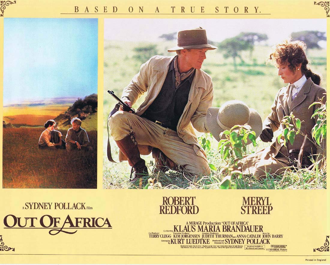 OUT OF AFRICA Original UK Lobby card 2 Robert Redford Meryl Streep