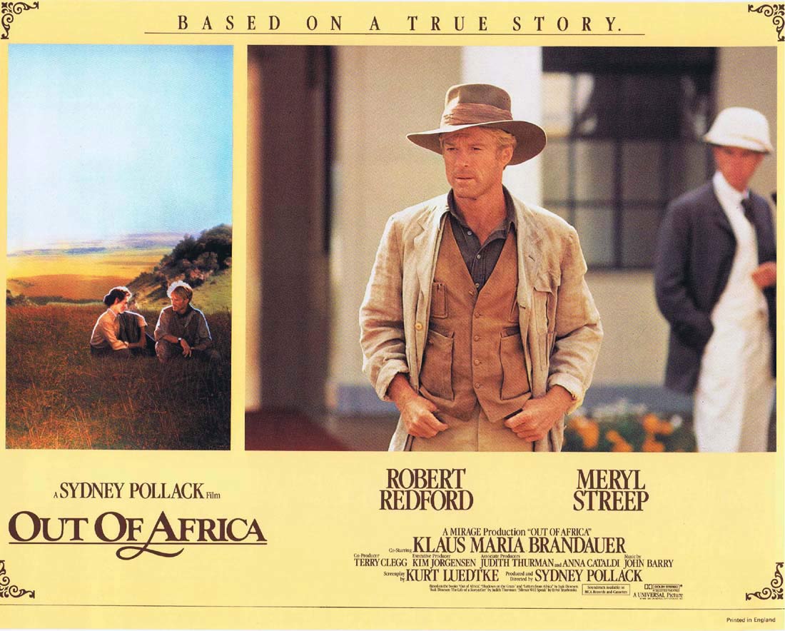 OUT OF AFRICA Original UK Lobby card 3 Robert Redford Meryl Streep