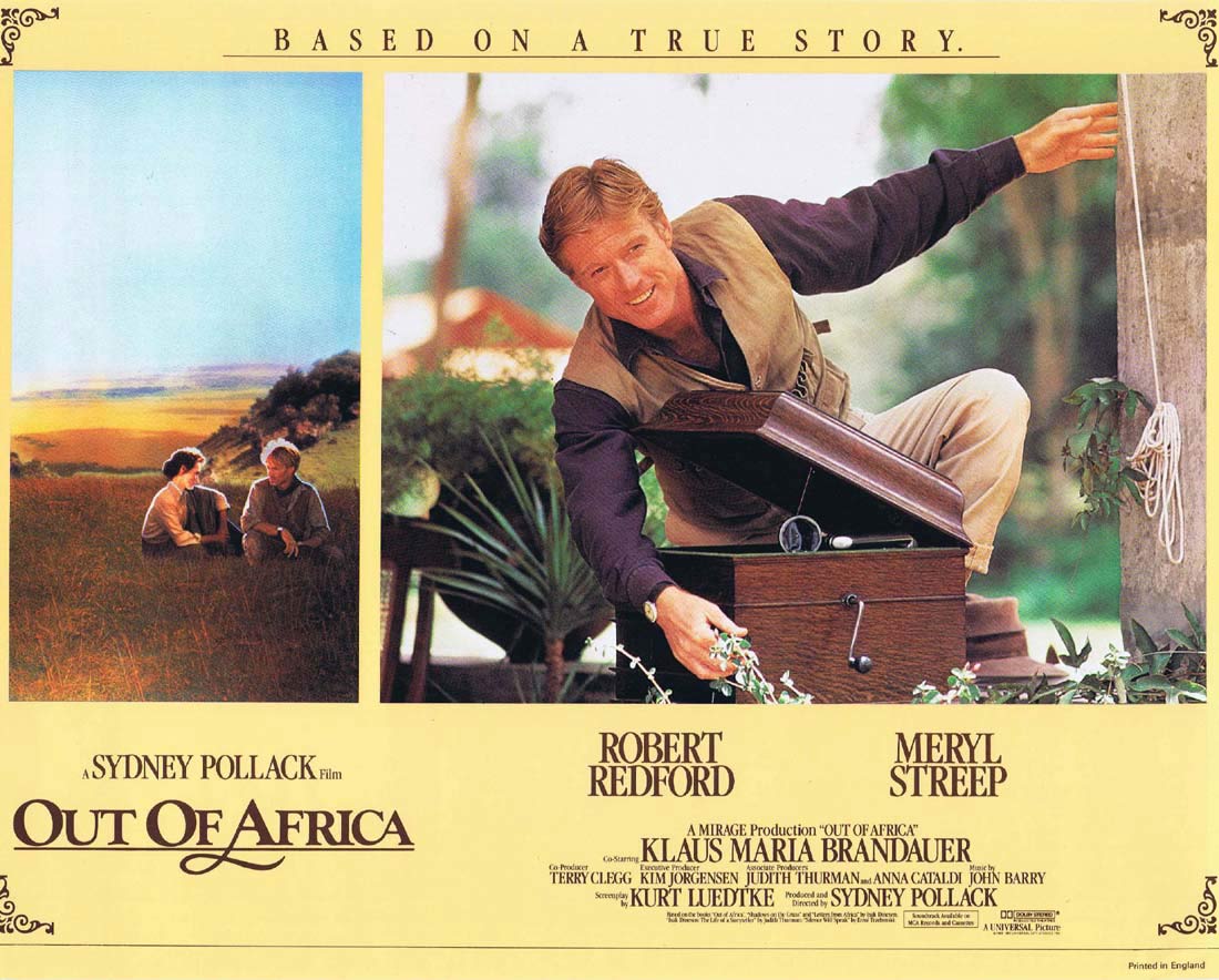 OUT OF AFRICA Original UK Lobby card 4 Robert Redford Meryl Streep