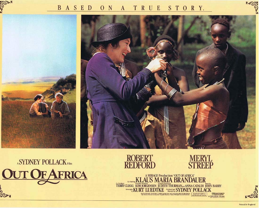 OUT OF AFRICA Original UK Lobby card 5 Robert Redford Meryl Streep