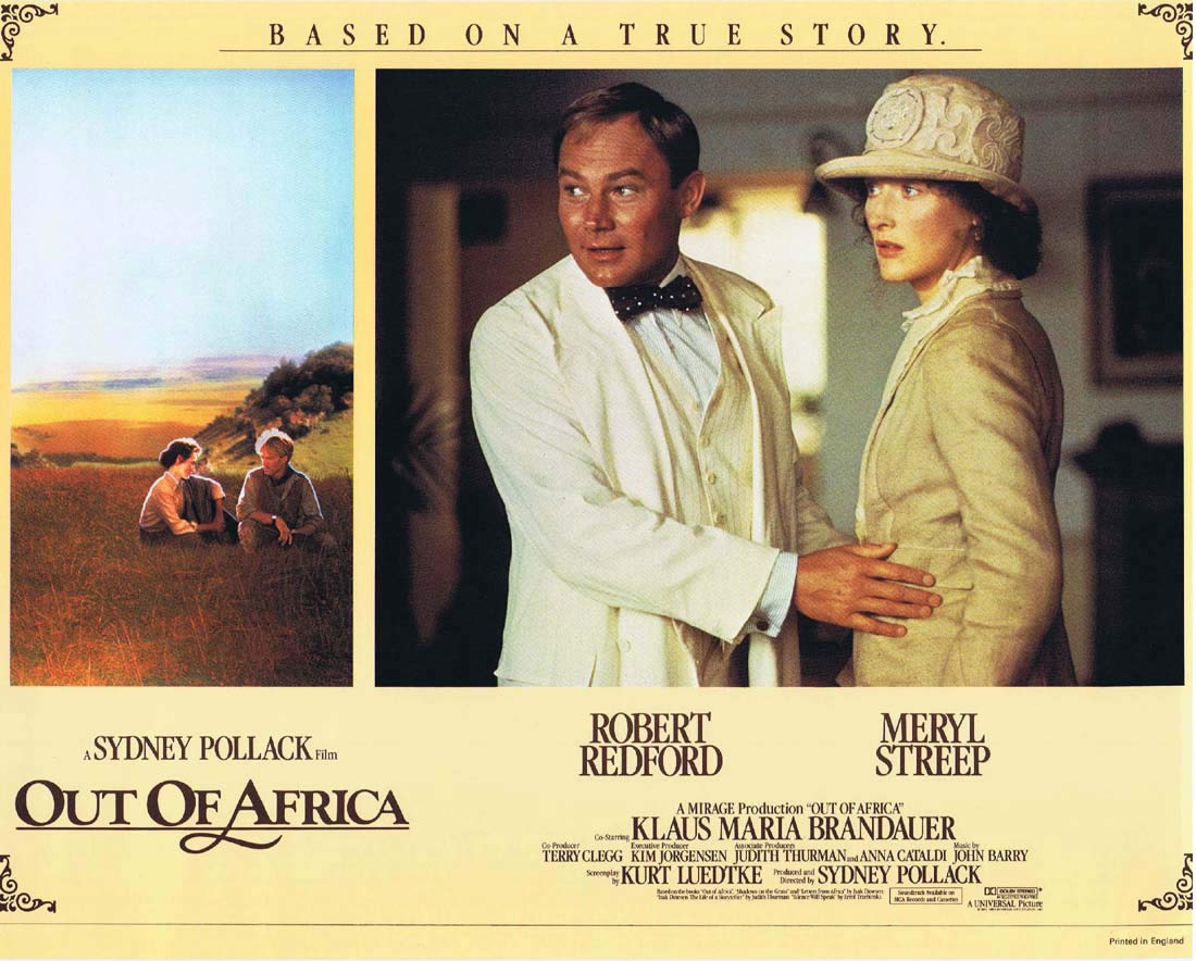 OUT OF AFRICA Original UK Lobby card 6 Robert Redford Meryl Streep