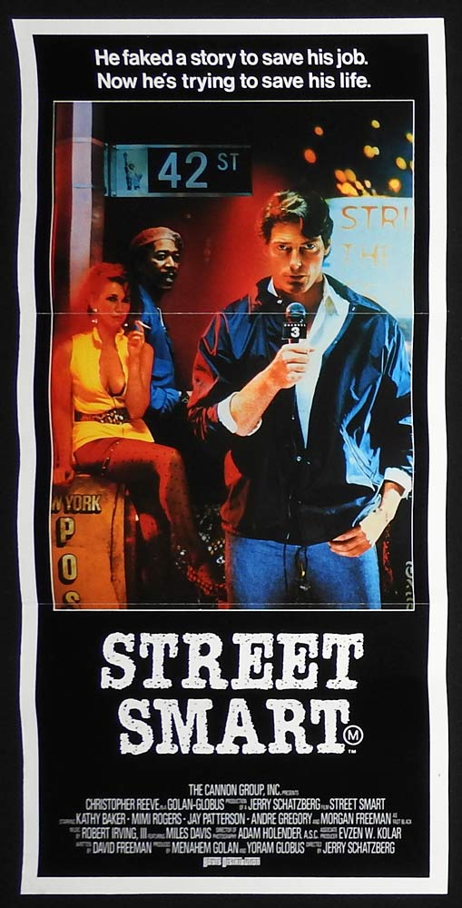 STREET SMART Original Daybill Movie Poster Christopher Reeve Morgan Freeman