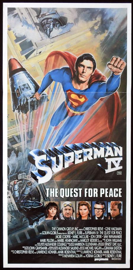 SUPERMAN IV Original Daybill Movie Poster Christopher Reeve Gene Hackman