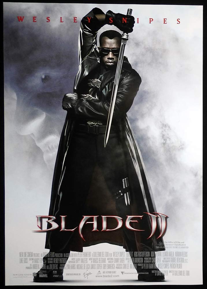 BLADE II Original One Sheet Movie Poster Wesley Snipes Marvel Superhero Vampire