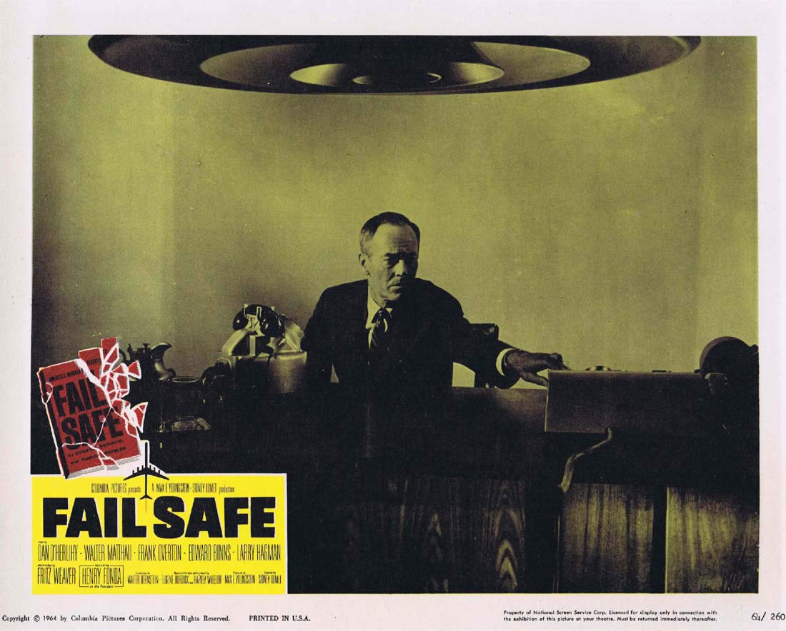 FAIL SAFE Original Lobby Card 2 Henry Fonda Dan O’Herlihy Walter Matthau