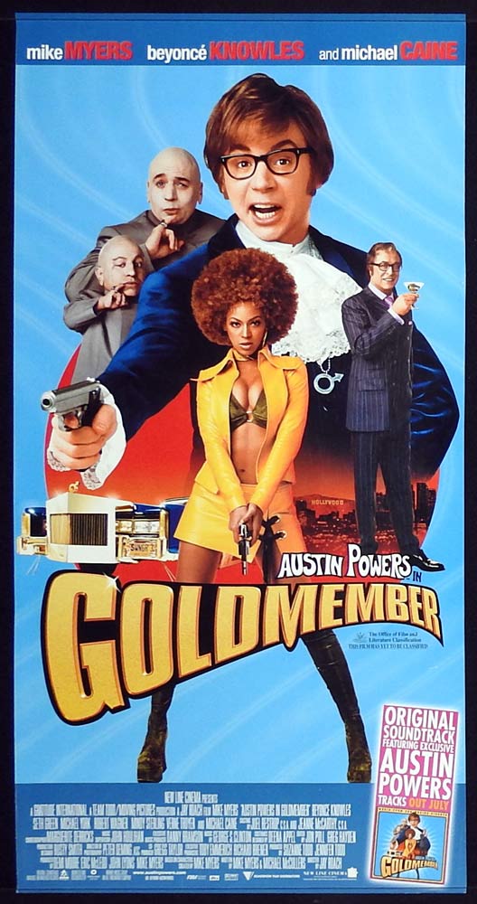 AUSTIN POWERS IN GOLDMEMBER Original Daybill Movie Poster Mike Myers Beyoncé Knowles