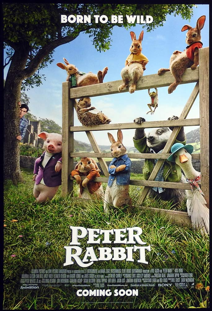 PETER RABBIT Original ADV DS US One Sheet Movie Poster Rose Byrne Sam Neill Margot Robbie