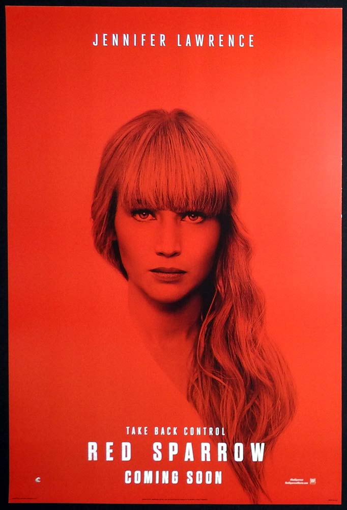 RED SPARROW Original TEASER DS US One Sheet Movie Poster Jennifer Lawrence Joel Edgerton