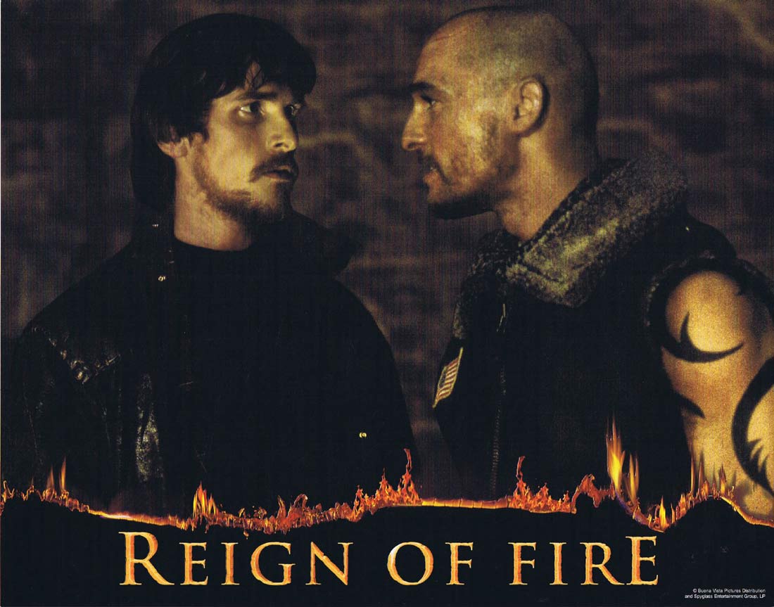 REIGN OF FIRE Original Lobby Card 5 Matthew McConaughey Christian Bale Sci Fi