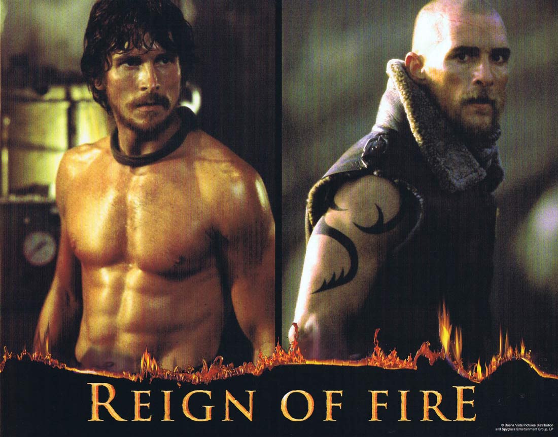 REIGN OF FIRE Original Lobby Card 6 Matthew McConaughey Christian Bale Sci Fi