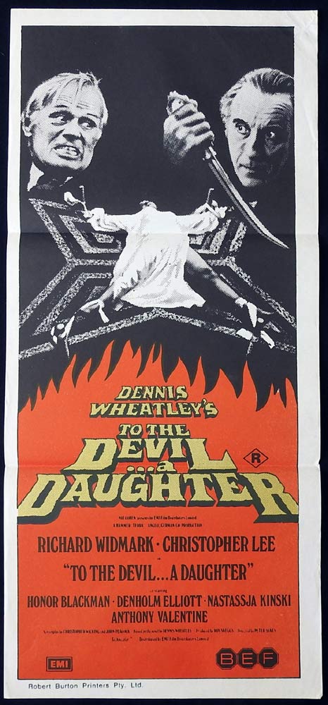 TO THE DEVIL A DAUGHTER Original Daybill Movie Poster Richard Widmark ...