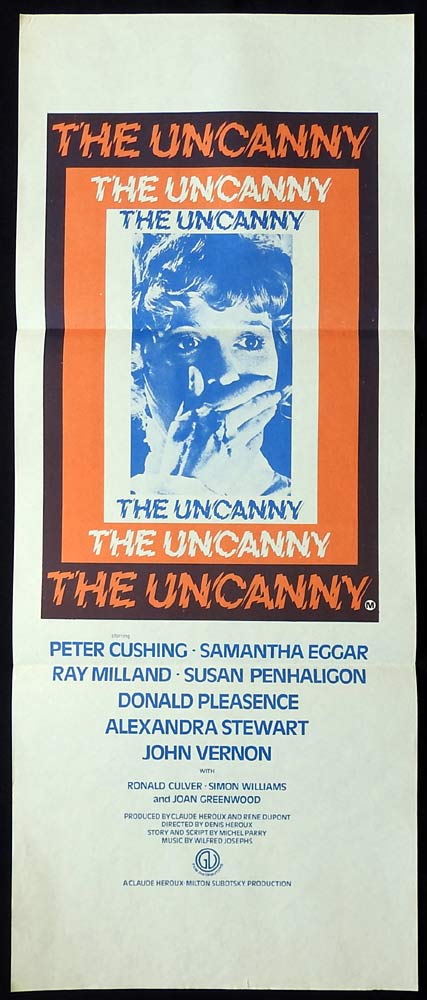 THE UNCANNY Original Daybill Movie Poster Peter Cushing Ray Milland Samantha Eggar Horror